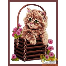 Котенок в корзине
