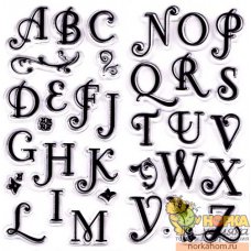 Набор прозрачных штампов "Coffee House Alphabet"