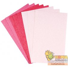 Набор бумаги с микроблестками "Parkstone Pink"