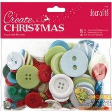 Набор пуговиц "Ассорти. Traditional Christmas" (250 гр)